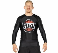 Fuji Retro MMA BJJ Jiu Jitsu LongSleeve Long Sleeve LS Rashguard – Black Red
