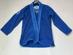 KiNGS Mens F2 Blue Jiu Jitsu MMA Martial Arts Kimono Jacket Top