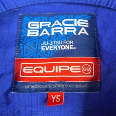 Gracie Barra Kimono/Gi Jacket Youth Y5 Blue MMA Jiu Jitsu Ripstop (No Belt)