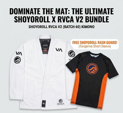 Shoyoroll RVCA V2 BJJ Gi Batch 60 White 450 GSM With Bag And Free Rashguard