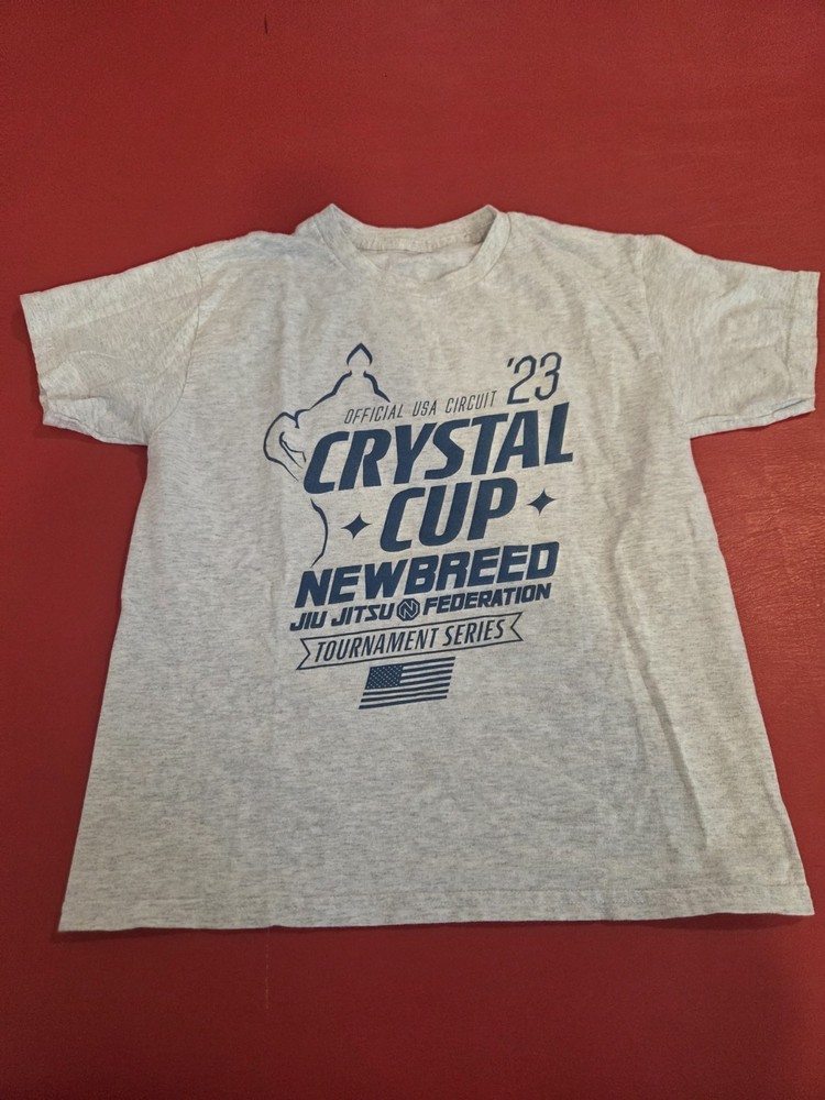 Newbreed 2023 Youth T-Shirt Boys Medium Gray Jiu Jitsu