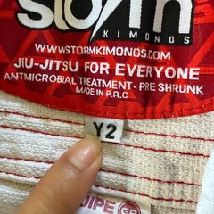 Gracie Barra GB Equipe Storm San Diego Jiu Jitsu Gi Top Only Y2 No More Bullying