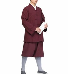 5color Full cotton Buddhist shaolin monk uniforms zen suits lay clothing black