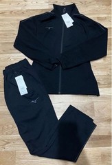 Mizuno Tracksuit Set Black M Jacket Pants Training Wear New With Tags Japan