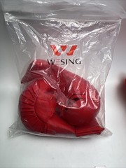 WESING Karate shin and Instep Guard Karate Gloves Approved by WKF red Size Small