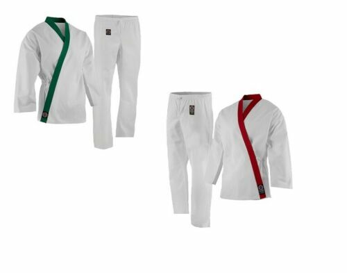 ProForce 8oz GUP Trimmed Tang Soo Do TSD Uniform Gi (Elastic) Red or Green