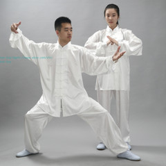 Satin Unisex Martial Arts Uniform Kung Fu Suit Costume Tai Chi Performance Sets