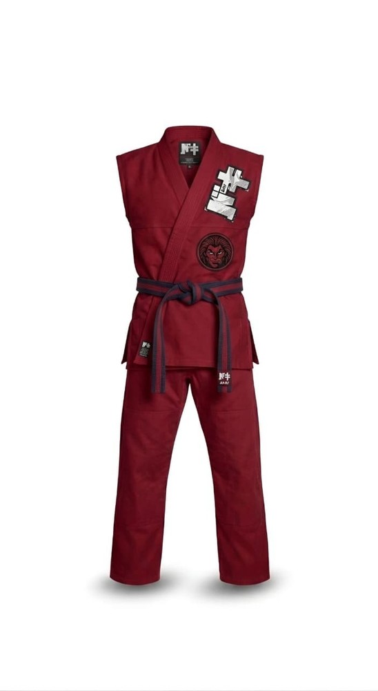 Red Ogre Martial Arts Gi Suit Embroidered Anime Costume Yujiro Hanma Inspired