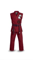 Red Ogre Martial Arts Gi Suit Embroidered Anime Costume Yujiro Hanma Inspired