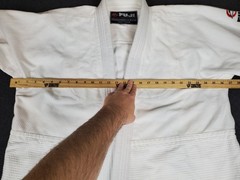 Fuji Sports Mens Brazilian Jiu Jitsu Judo Gi Top and Bottom Set White 5 Stretch
