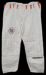 Sanabul Jiu Jitsu Pants Highlights Pro Edition BJJ White Orange Size A4 IBJJF