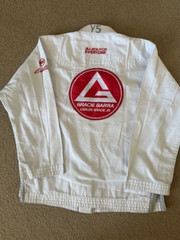 GRACIE BARRA Jiu Jitsu Equipe GB Ripstop Kimono Jacket WHITE Kids Unisex Size Y5