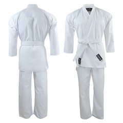 DXM Kids Karate Gi Poly Cotton Preshrunk Karate Martial Arts Uniform w/FREE Belt