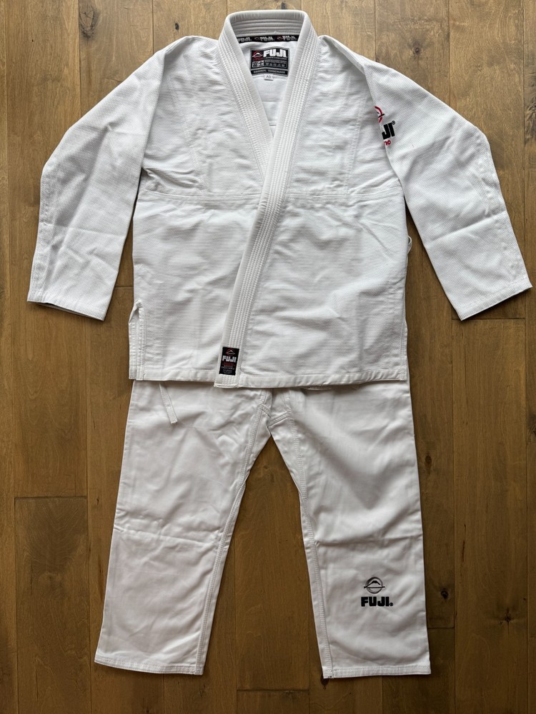 FUJI Kimono Jiu Jitsu Gi Double Weave Jacket & Pants Adult Size A3 – White