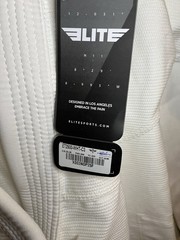 Elite Sports Brazilian Jiu-Jitsu (BJJ) Gi Jacket Only White Size C3 New W/ Tags