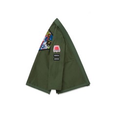 Albino and Preto Fundamental Olive Reserve Gi JIU JITSU Kimono 450 GSM