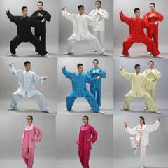 Chinese Kung Fu Uniform Martial Arts Wushu Taiji Suit Milk Silk Unisex Costume
