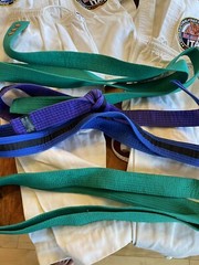 Lot of 3 Macho Karate Martial Arts Uniform Belts Used 120/140/150 5 Belts! Youth