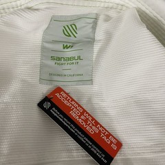 Sanabul Jiu Jitsu Gi Jacket Women’s Size W1 White Green NEW