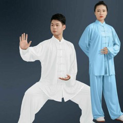 Chinese Tai Chi Kung Fu Uniform Milk Silk Martial Arts Uniform Wushu Taiji Suit