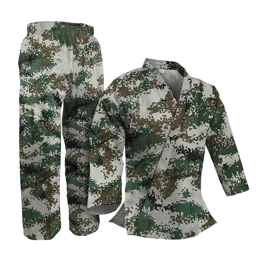 Camo Karate Gi Army Green Digital Camo Taekwondo Uniform Team Demo Martial Arts