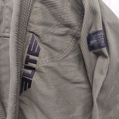 Elite Sports BJJ Gi Jacket Mens A1 Olive Green Technical Fightwear Pearl Weave