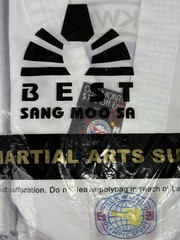 NEW Best Sang Moo Sa Taekwondo Uniform Dobok Size 0 (140cm) Han Lee’s Academy