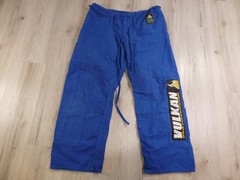 Vulkan Jiu Jitsu Pants Men A2 32×25 Blue Drawstrings Heavy 100% Cotton Loose Fit