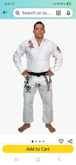 SHOGUN Fight Jiu Jitsu Uniform Cotton BJJ White Size A2L Fast Free Ship