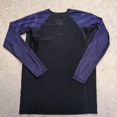 Sanabul Rash Guard Mens 2XL Ranked Purple Black Jiu Jitsu BJJ MMA