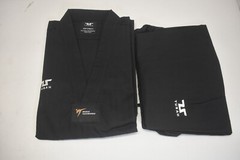 Tusah Black Terra Uniform Black World Taekwondo Outfit Martial Arts Combat Sz 2