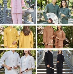 Chinese KungFu Tang fu Unisex Tai Chi Uniforms Clothing YOGA Fitness Zen Clothes