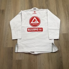 Gracie Jiu-Jitsu Gracie Barra Gi Kimono Mens Medium A1 White BJJ Jacket Top