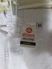 Gracie Barra Equipe Edition BJJ Jiu-Jitsu Gi White Uniform Set A0 Pants & Jacket