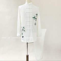 Women Men Tang Kung Fu Suit Outfits Silk Martial Arts Uniform Yoga Tai Chi Sets