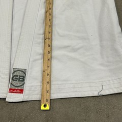 Gracie Barra GB Equipe Storm Jiu-Jitsu Kimono Jacket Mens A5 White Open Front