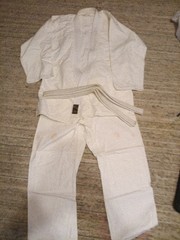 HAYASHI TIGER CLAW’S WHITE JUDO COTTON MARTIAL ARTS UNIFORM , 2-PIECE, SIZE 5