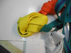 karate belts 84 in long size 1/140 see pic for colors  5 belts 