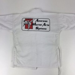 American Martial Art systems AMAS Logo Jacket Child Size 00/130 Great Condition