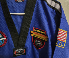 Adult VISION Taekwondo Gi Uniform Size 4/180, Blue – Master Yoo Patches, Korea