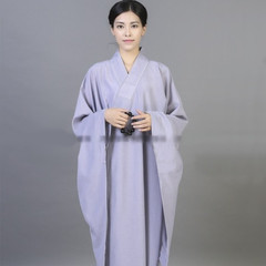 Shaolin Monk Buddhist Costume Women Buddhist Monk Robes Uniform Zen Clothing