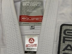 Gracie Barra Equipe Edition Men’s White Gi Jacket – Adult Size A3