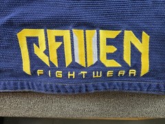 Raven Fightwear Men’s A4 Ulfhedinn Nordic Wolf Uniform Premium Gi Navy Blue