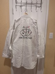 AJJC Size 5 White BJJ MMA Kimono And Pant Set With Belt