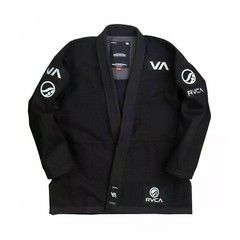 Black BJJ Gi Shoyoroll RVCA 450Gsm Uniform Batch 60 Pearl Weave Jiu Jitsu Suit