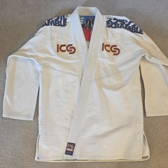 ICS Scramble BJJ Gi Jacket & Pants Set White Adult A4