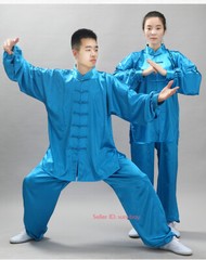 Wushu Tai Chi Yoga Sets Kung Fu Suit Martial Arts Unisex Silk Uniform Costume