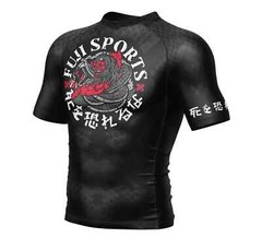Fuji Oni vs Anaconda MMA BJJ Jiu Jitsu ShortSleeve SS Rashguard – Black/Grey