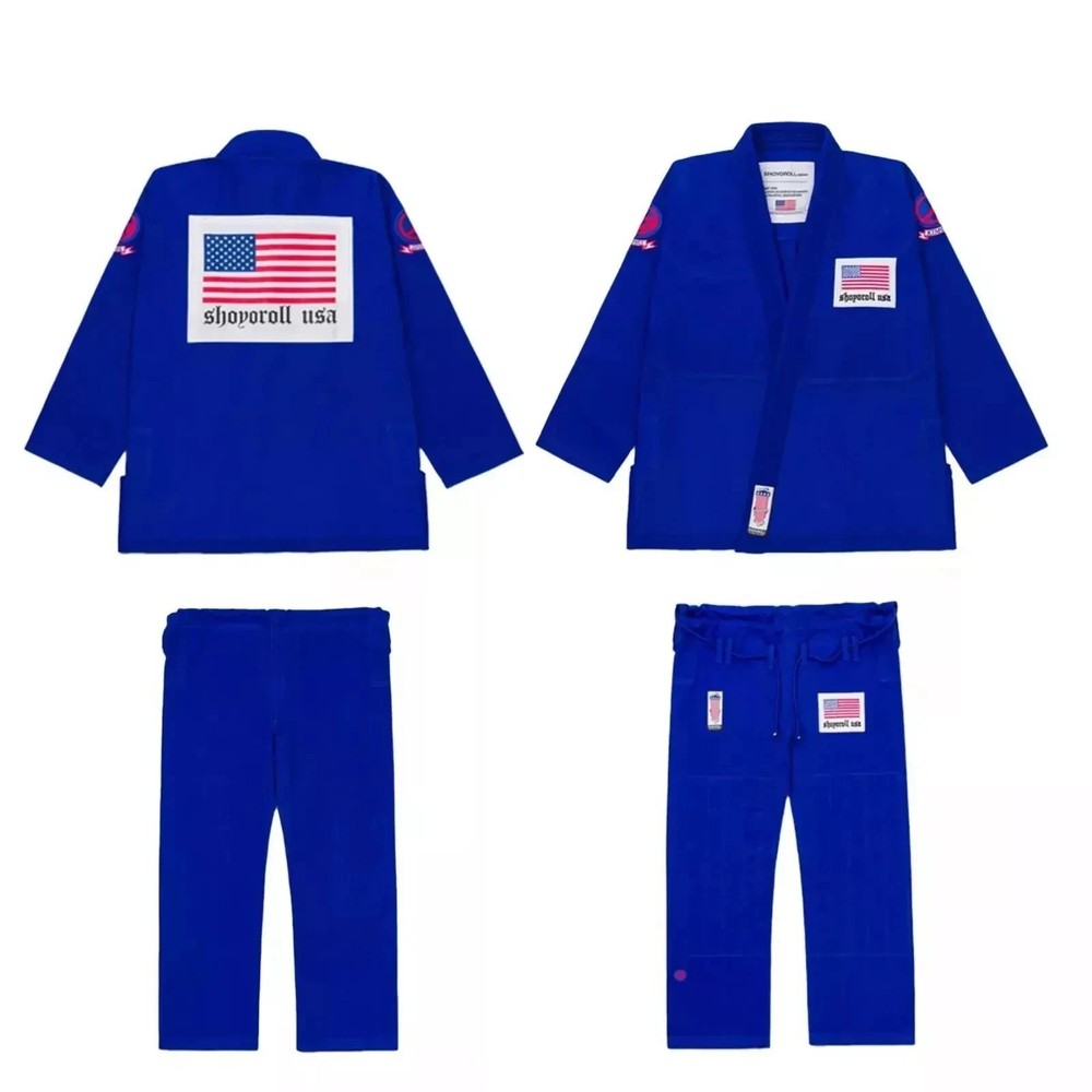 Shoyoroll Americana KIMONOS WHITE & BLUE 450GSM With Bag