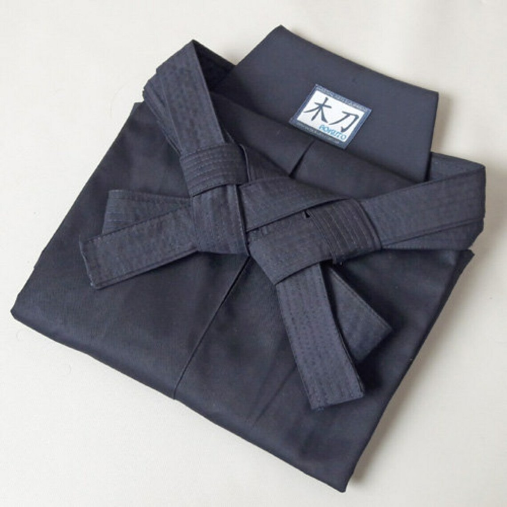 Japanese Hakama Bokuto Deluxe Navy Blue for Aikido Kendo Iaido